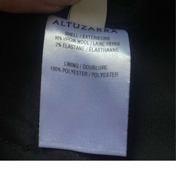 ALTUZARA Wool Blend Straight Leg Work Pants Women’s Size 12 Black Professional - Picture 4 of 5